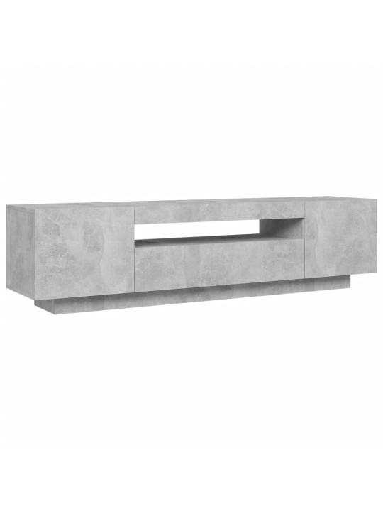 TV skříňka s LED osvětlením betonově šedá 160x35x40 cm