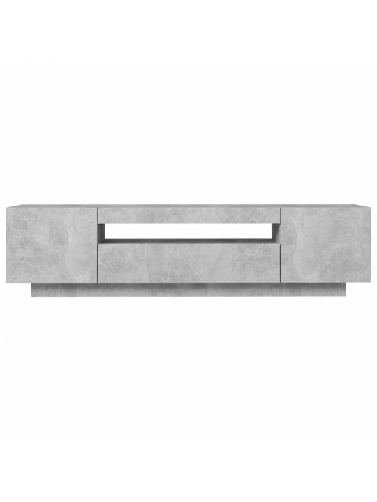 TV skříňka s LED osvětlením betonově šedá 160x35x40 cm