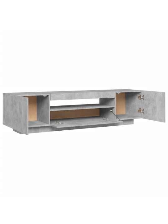 TV skříňka s LED osvětlením betonově šedá 160x35x40 cm