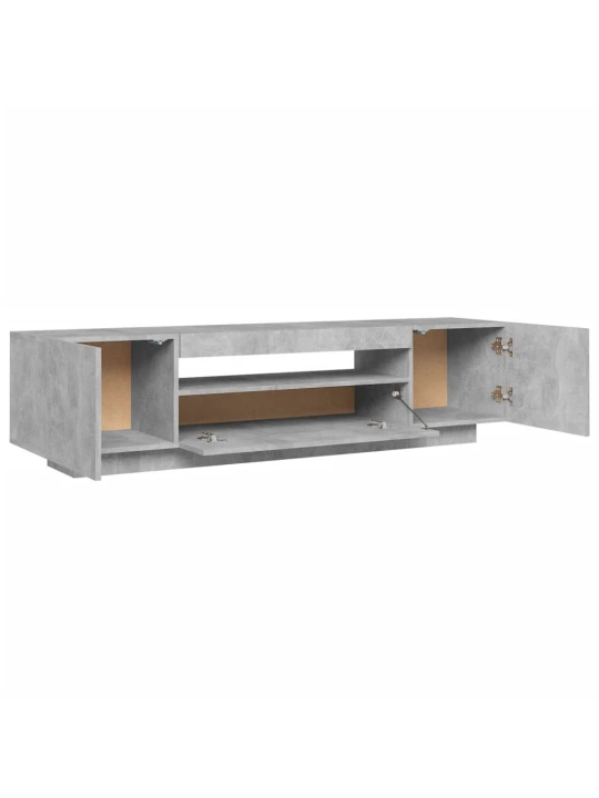 TV skříňka s LED osvětlením betonově šedá 160x35x40 cm