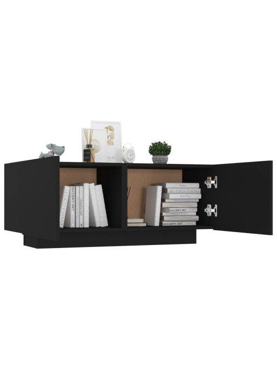 TV skříňka černá 100 x 35 x 40 cm kompozitní dřevo