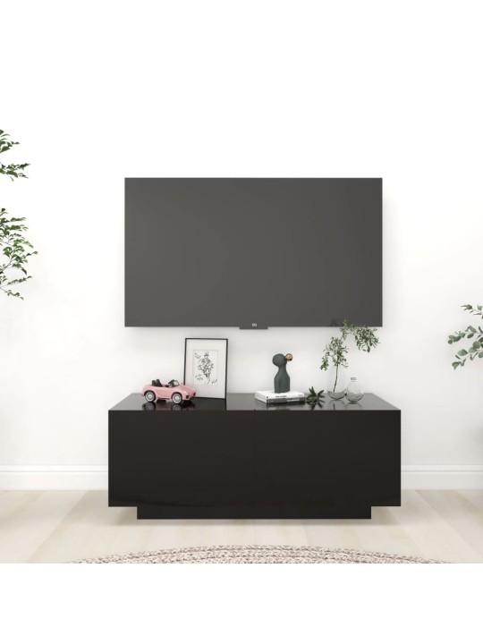TV skříňka černá 100 x 35 x 40 cm kompozitní dřevo