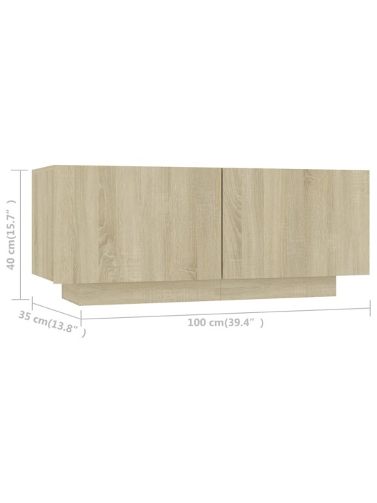 TV skříňka dub sonoma 100 x 35 x 40 cm kompozitní dřevo