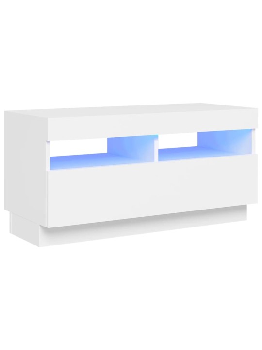 TV skříňka s LED osvětlením bílá 80 x 35 x 40 cm