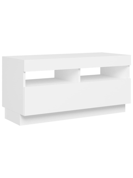 TV skříňka s LED osvětlením bílá 80 x 35 x 40 cm