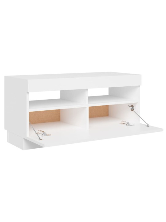 TV skříňka s LED osvětlením bílá 80 x 35 x 40 cm