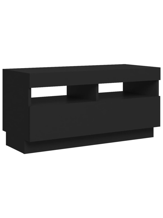 TV skříňka s LED osvětlením černá 80 x 35 x 40 cm