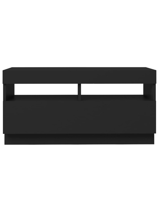 TV skříňka s LED osvětlením černá 80 x 35 x 40 cm