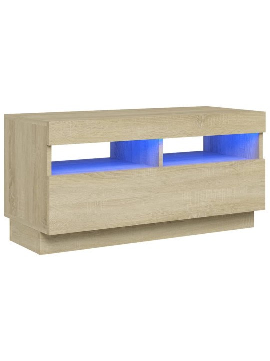 TV skříňka s LED osvětlením dub sonoma 80 x 35 x 40 cm