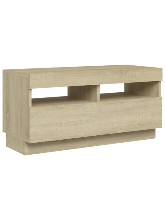 TV skříňka s LED osvětlením dub sonoma 80 x 35 x 40 cm