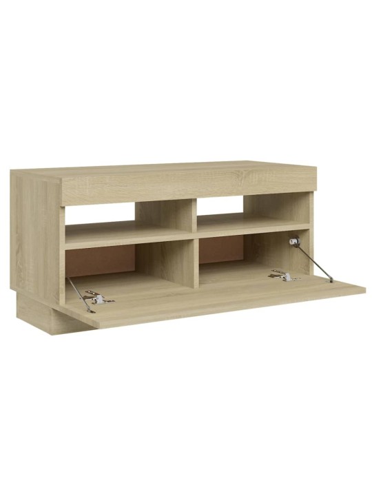 TV skříňka s LED osvětlením dub sonoma 80 x 35 x 40 cm