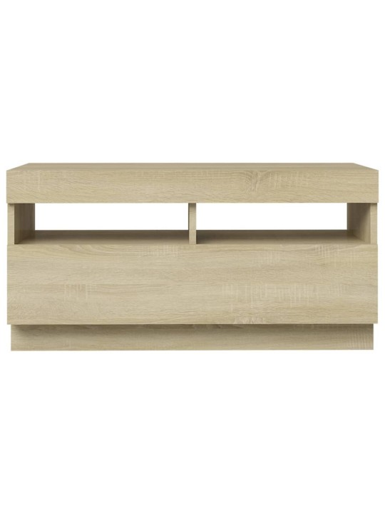 TV skříňka s LED osvětlením dub sonoma 80 x 35 x 40 cm