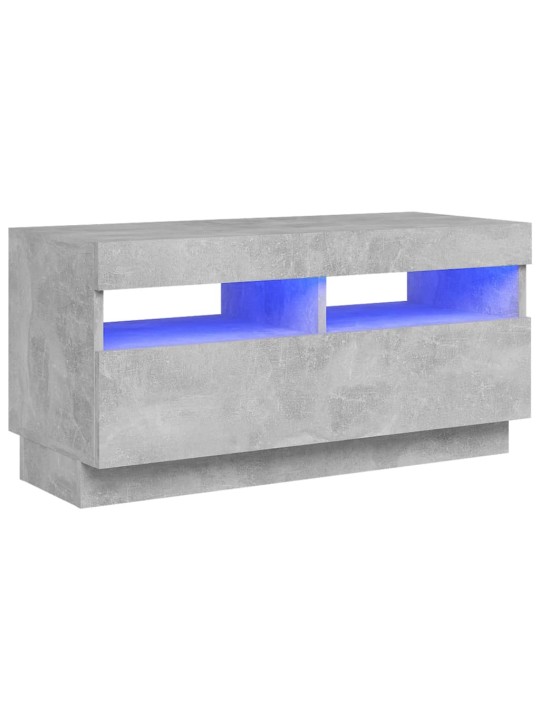 TV skříňka s LED osvětlením betonově šedá 80 x 35 x 40 cm