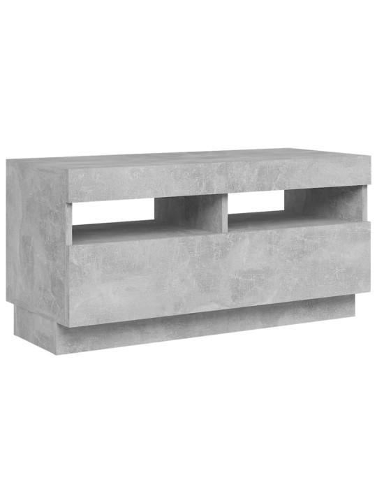 TV skříňka s LED osvětlením betonově šedá 80 x 35 x 40 cm