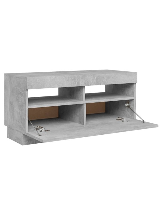 TV skříňka s LED osvětlením betonově šedá 80 x 35 x 40 cm