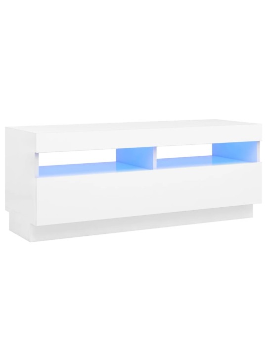 TV skříňka s LED osvětlením bílá 100 x 35 x 40 cm