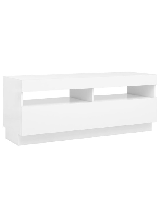 TV skříňka s LED osvětlením bílá 100 x 35 x 40 cm