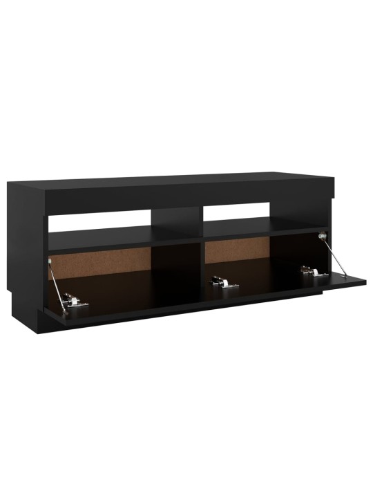 TV skříňka s LED osvětlením černá 100 x 35 x 40 cm