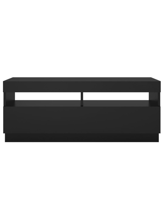 TV skříňka s LED osvětlením černá 100 x 35 x 40 cm