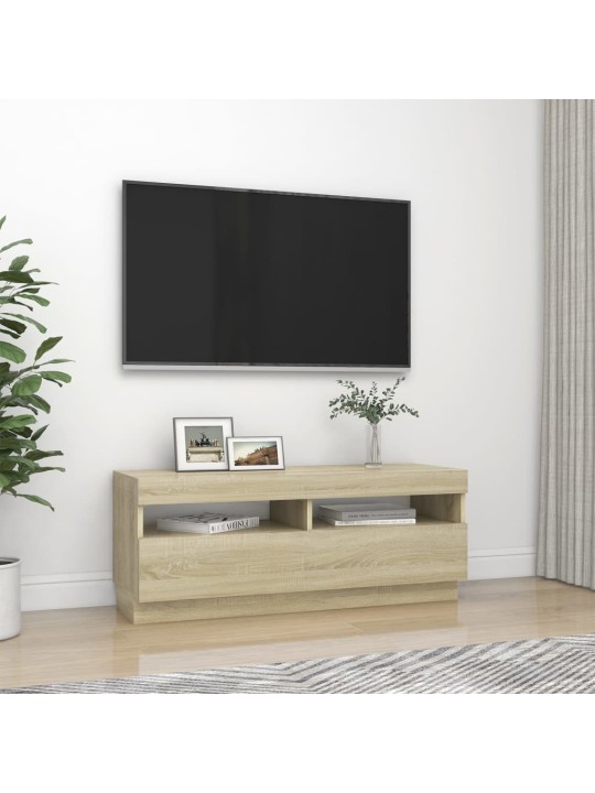 TV skříňka s LED osvětlením dub sonoma 100 x 35 x 40 cm