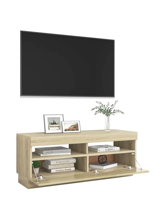 TV skříňka s LED osvětlením dub sonoma 100 x 35 x 40 cm