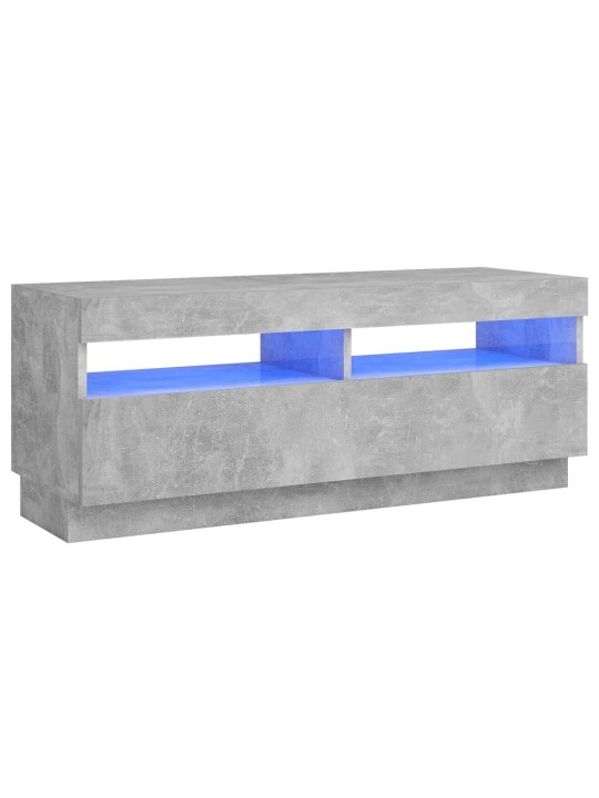 TV skříňka s LED osvětlením betonově šedá 100 x 35 x 40 cm