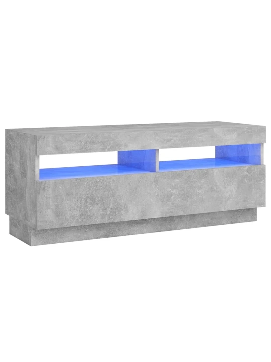 TV skříňka s LED osvětlením betonově šedá 100 x 35 x 40 cm