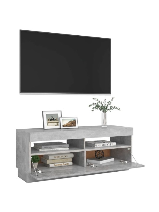TV skříňka s LED osvětlením betonově šedá 100 x 35 x 40 cm