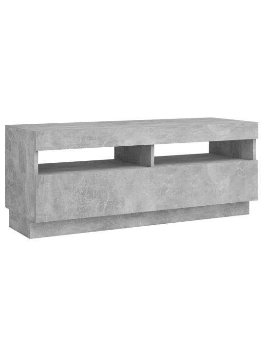 TV skříňka s LED osvětlením betonově šedá 100 x 35 x 40 cm