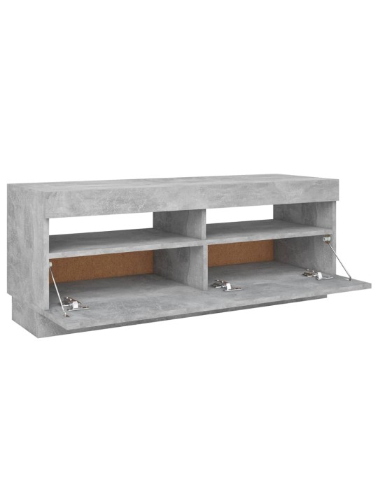 TV skříňka s LED osvětlením betonově šedá 100 x 35 x 40 cm