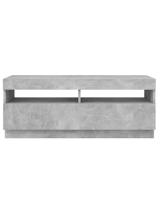 TV skříňka s LED osvětlením betonově šedá 100 x 35 x 40 cm