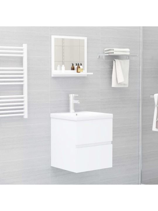 Koupelnové zrcadlo bílé 40 x 10,5 x 37 cm kompozitní dřevo