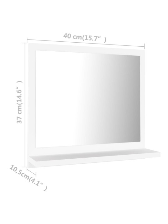 Koupelnové zrcadlo bílé 40 x 10,5 x 37 cm kompozitní dřevo