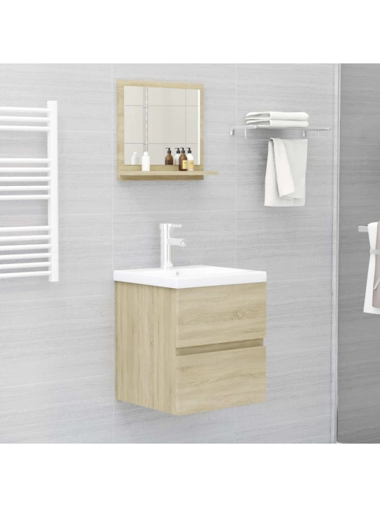 Koupelnové zrcadlo dub sonoma 40x10,5x37 cm kompozitní dřevo