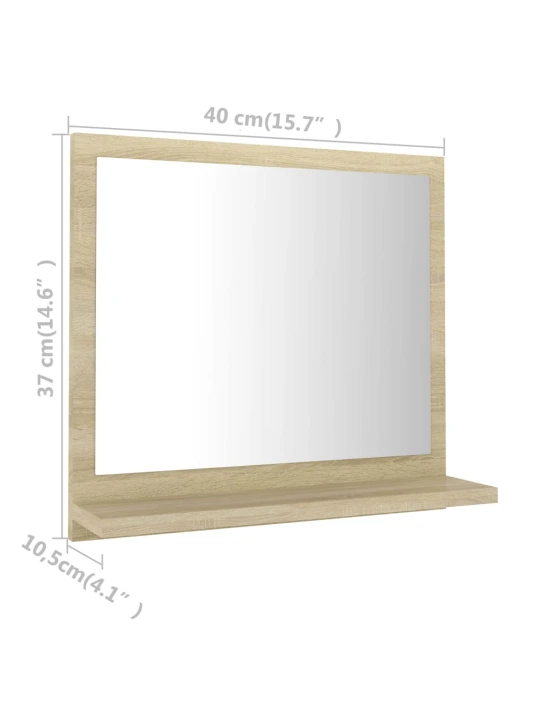 Koupelnové zrcadlo dub sonoma 40x10,5x37 cm kompozitní dřevo