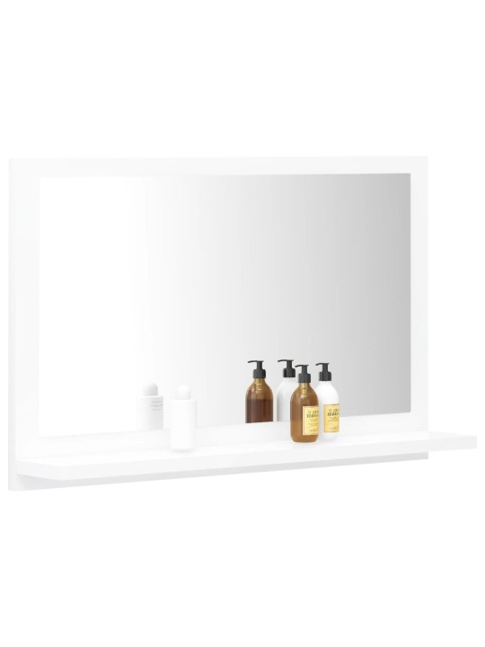 Koupelnové zrcadlo bílé 60 x 10,5 x 37 cm kompozitní dřevo