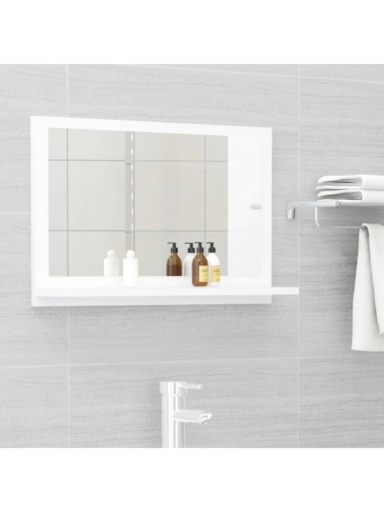 Koupelnové zrcadlo bílé 60 x 10,5 x 37 cm kompozitní dřevo
