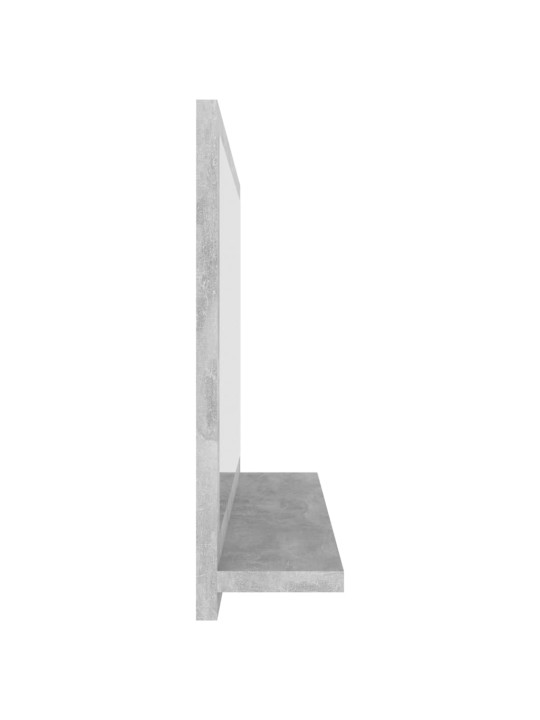 Koupelnové zrcadlo betonově šedé 60 x 10,5 x 37 cm dřevotříska