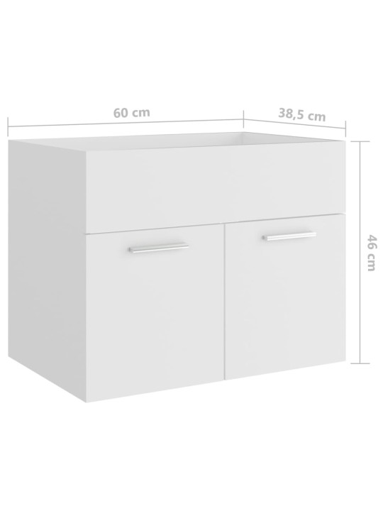 Skříňka pod umyvadlo bílá 60x38,5x46 cm kompozitní dřevo