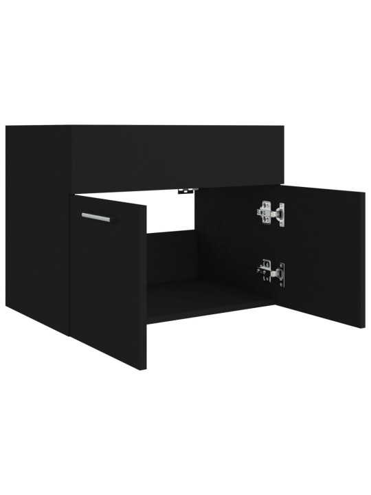 Skříňka pod umyvadlo černá 60x38,5x46 cm kompozitní dřevo