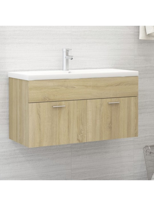 Skříňka pod umyvadlo dub sonoma 90x38,5x46 cm kompozitní dřevo