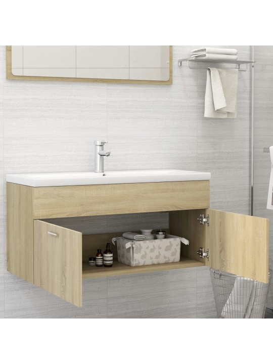 Skříňka pod umyvadlo dub sonoma 100x38,5x46 cm kompozitní dřevo