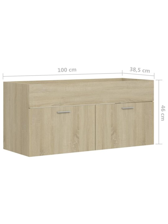 Skříňka pod umyvadlo dub sonoma 100x38,5x46 cm kompozitní dřevo