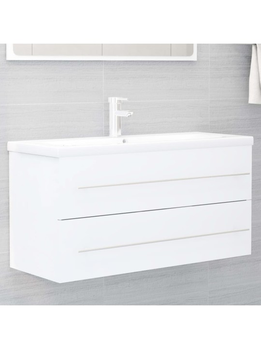 Skříňka pod umyvadlo bílá 100 x 38,5 x 48 cm kompozitní dřevo