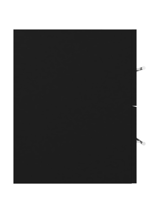 Skříňka pod umyvadlo černá 100 x 38,5 x 48 cm kompozitní dřevo