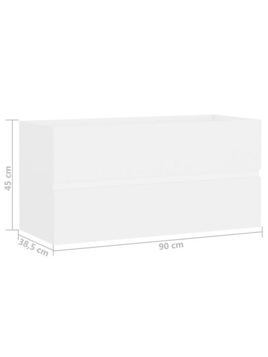 Skříňka pod umyvadlo bílá 90 x 38,5 x 45 cm kompozitní dřevo