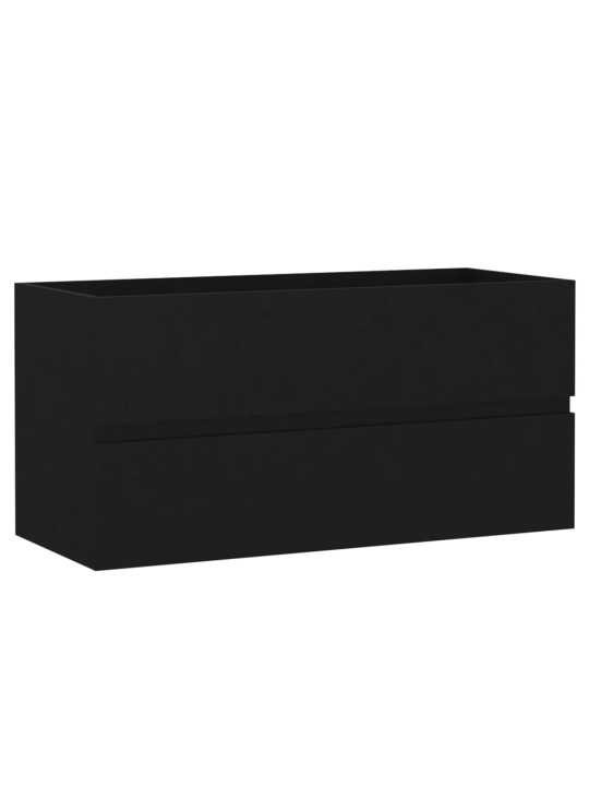 Skříňka pod umyvadlo černá 90 x 38,5 x 45 cm kompozitní dřevo