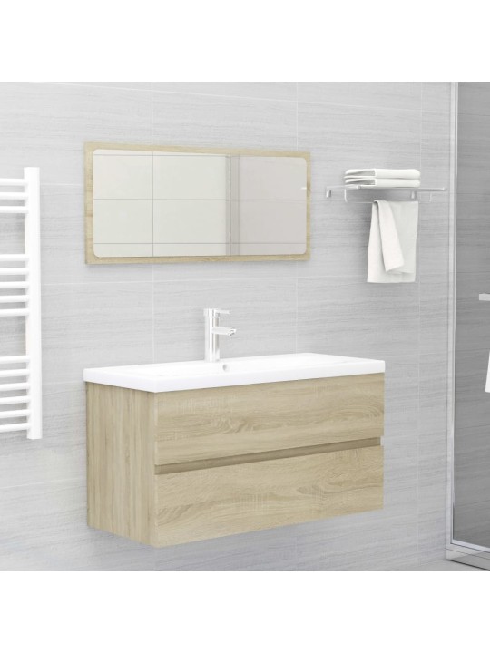 Skříňka pod umyvadlo dub sonoma 90x38,5x45 cm kompozitní dřevo