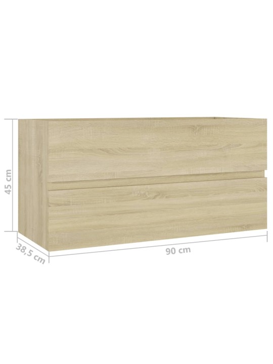 Skříňka pod umyvadlo dub sonoma 90x38,5x45 cm kompozitní dřevo