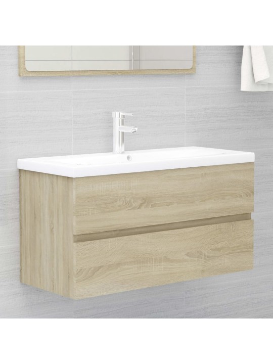 Skříňka pod umyvadlo dub sonoma 90x38,5x45 cm kompozitní dřevo